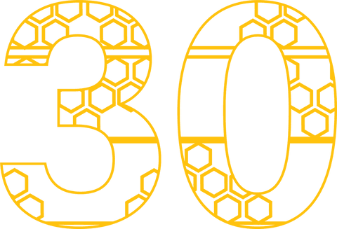 Yellow Number 30 with Hexagon Pattern on Transparent Background - Download Free Stock Videos Pikwizard.com