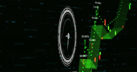 Futuristic Financial Data Visualization with Digital Scope