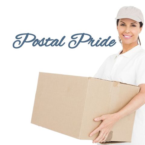 smiling delivery woman holding package for postal service theme - Download Free Stock Templates Pikwizard.com