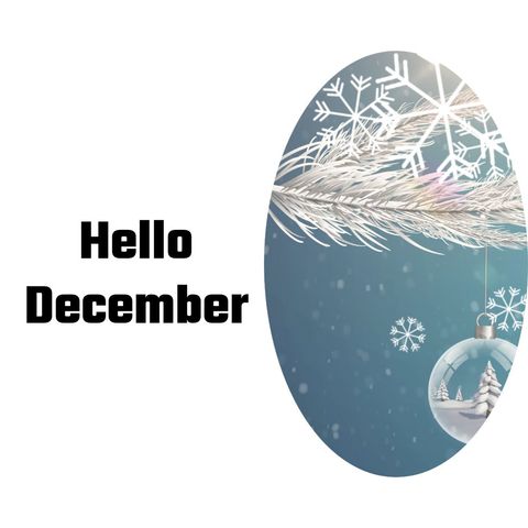 hello december festive winter concept holiday greeting - Download Free Stock Templates Pikwizard.com