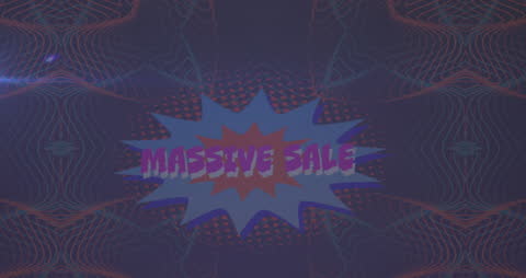 Dynamic Graphic with Transforming Shapes Celebrating Sale Event