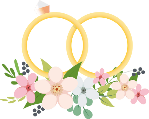 floral engagement rings on transparent background for romance designs - Download Free Stock Videos Pikwizard.com