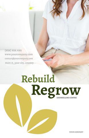 Counseling Services Template with Symbolic Elements of Growth