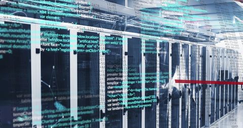 Data Analysis Overlay with Modern Server Racks and Networks - Download Free Stock Images Pikwizard.com