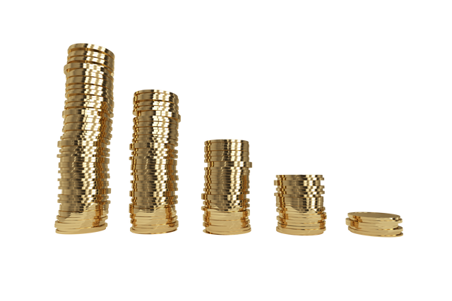 Transparent Arrangement of Gold Coins in Decreasing Order - Download Free Stock Videos Pikwizard.com