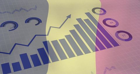 Financial Data Charts Overlaid on Belgium Flag - Download Free Stock Images Pikwizard.com