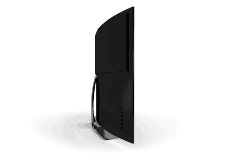 Transparent vector illustration of modern tv screen side view