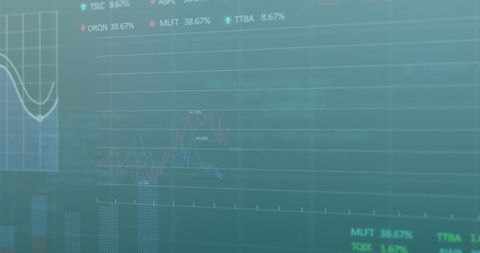 Futuristic Stock Market Graphs on Digital Display - Download Free Stock Images Pikwizard.com