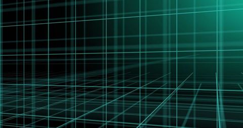 Futuristic Digital Grid Network in Teal