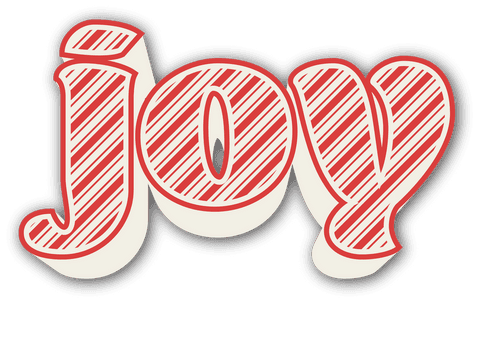 Transparent Joy Banner with Red Striped Lettering - Download Free Stock Videos Pikwizard.com