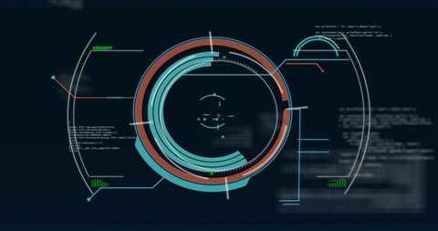 Futuristic HUD Interface with Data Analyzing Elements - Download Free Stock Images Pikwizard.com