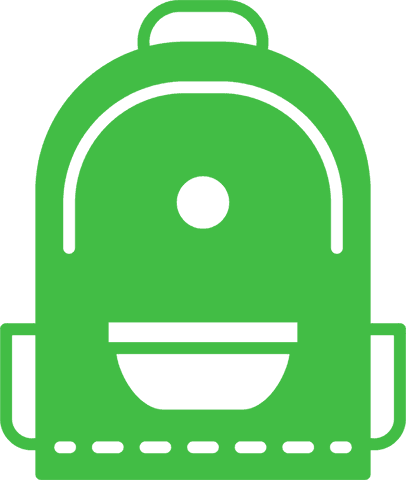minimalist green backpack icon on transparent background - Download Free Stock Videos Pikwizard.com