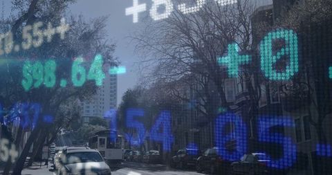 Historic cable car and stock market display integration