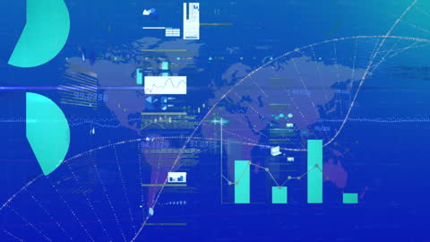 Global Business and Medical Data Analysis Concept