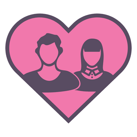 pink heart icon with couple silhouette on transparent background - Download Free Stock Videos Pikwizard.com