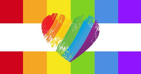 Vibrant Rainbow Heart for LGBTQ+ Pride Celebration