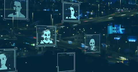 Digital Interface Concepts Over Urban Night Scene - Download Free Stock Images Pikwizard.com