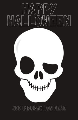 Halloween Skull Graphic with Custom Text Space - Download Free Stock Templates Pikwizard.com
