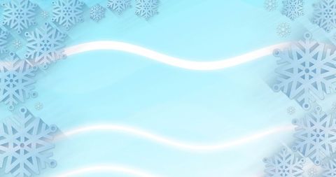 Winter Snowflakes on Blue Background Design