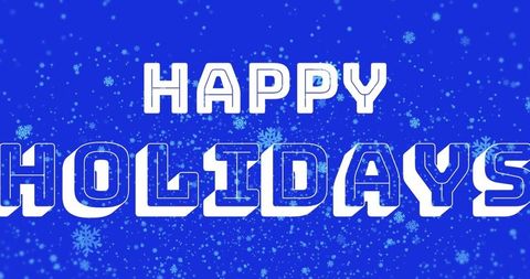 Colorful Message Reading Happy Holidays on Wintry Background