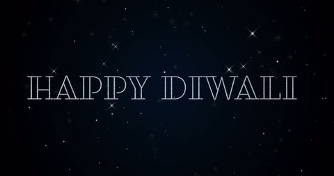 Happy Diwali with Glowing Stars on Black Background - Download Free Stock Images Pikwizard.com