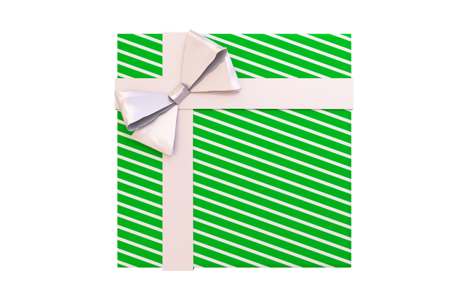 Transparent Green and White Gift Box with Pink Bow - Download Free Stock Videos Pikwizard.com