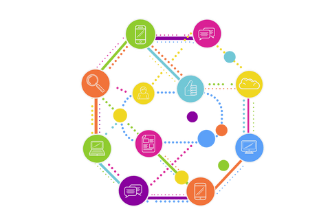Colorful Network of Circle Icons on Transparent Background - Download Free Stock Videos Pikwizard.com