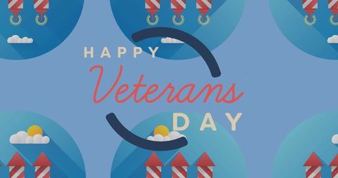 Veterans Day Celebration Graphic with Patriotic Elements