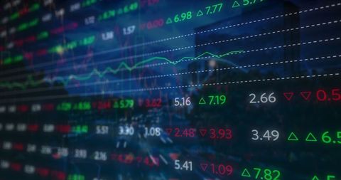 Stock Market Data with City Traffic Background - Download Free Stock Images Pikwizard.com