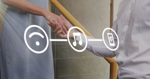 Wireless Communication and Connection Handshake Concept - Download Free Stock Images Pikwizard.com