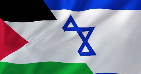 Israel and Palestine Flags Symbolizing Hope for Peace - Download Free Stock Images Pikwizard.com