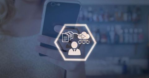 Digital Technology Communication Network Concept