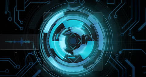 Futuristic Interface Depicting Advanced Technology and Data Analytics