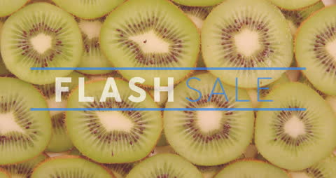 Flash Sale Concept on Kiwi Background