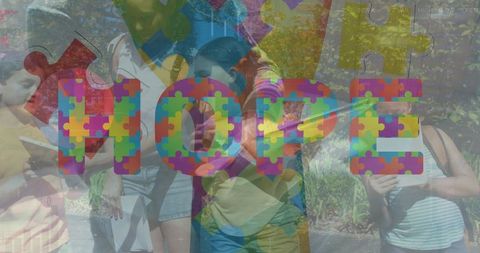 Diverse Children Celebrating Autism Awareness with Hopeful Message