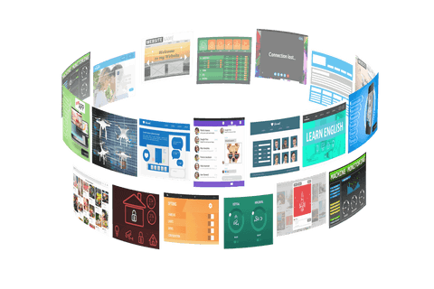 Rotating Transparent Digital Interface Screens on Transparent Background - Download Free Stock Videos Pikwizard.com