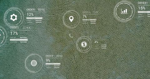 Global Network Data Processing Over Ocean - Download Free Stock Images Pikwizard.com