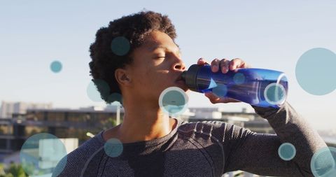 African American Man Hydrating After Workout - Download Free Stock Images Pikwizard.com