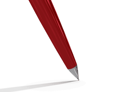 Transparent Red and Silver Pen for Communication and Creativity - Download Free Stock Videos Pikwizard.com