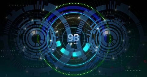 Futuristic Digital Loading Visualization with Percent Progress - Download Free Stock Images Pikwizard.com