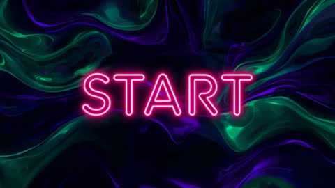 Neon Start Sign Over Vibrant Abstract Background