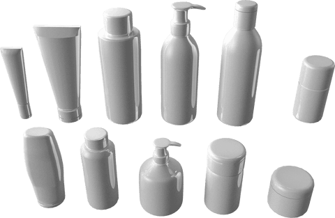 collection of white cosmetic containers on transparent background - Download Free Stock Videos Pikwizard.com
