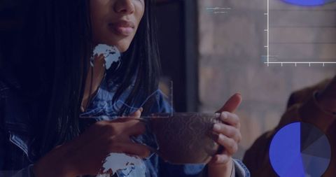 Contemplating Data Insights While Relaxing with Coffee