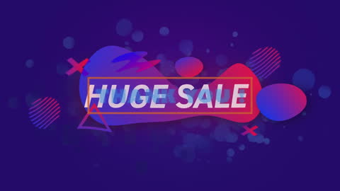 Dynamic Retro Style Huge Sale Animation