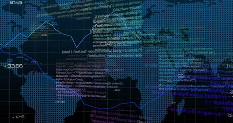Global Data Processing with Abstract Digital Interface - Download Free Stock Images Pikwizard.com