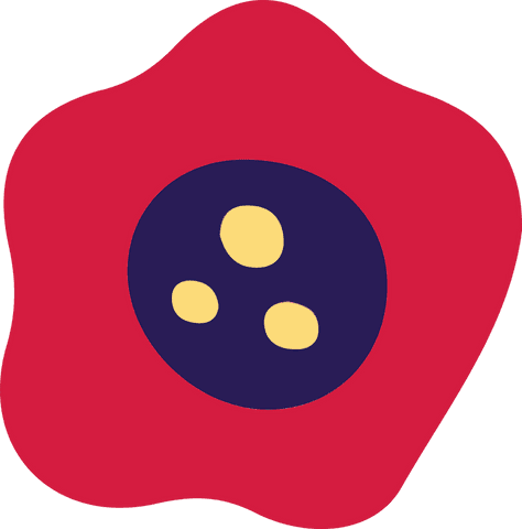 abstract red blob on transparent background with navy and yellow features - Download Free Stock Videos Pikwizard.com