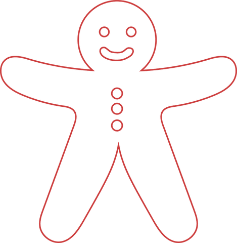 Cute Gingerbread Man Outlined on Transparent Background - Download Free Stock Videos Pikwizard.com