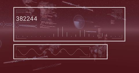 Futuristic Data Analytics Display in Red Context - Download Free Stock Images Pikwizard.com
