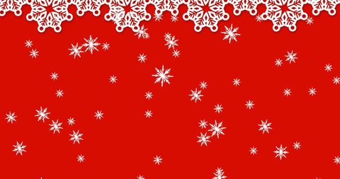 White Snowflakes on Red Background Winter Design - Download Free Stock Images Pikwizard.com