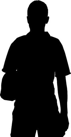 Transparent Silhouette of Man Holding Ball for Sport Design